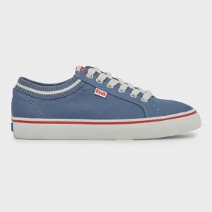 Women's Jump Kick Knit Collar Canvas Navy/White