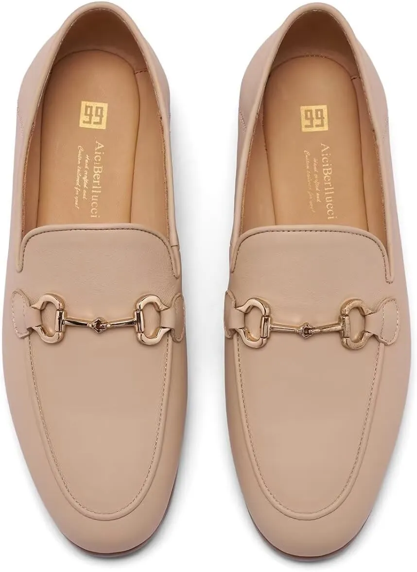 Women's Leather Loafer,Casual Ballet Loafers Shoes,Sleek Loafers Slip on Shoes for Women,Soft Comfort Ballerina Flat Shoes for Ladies