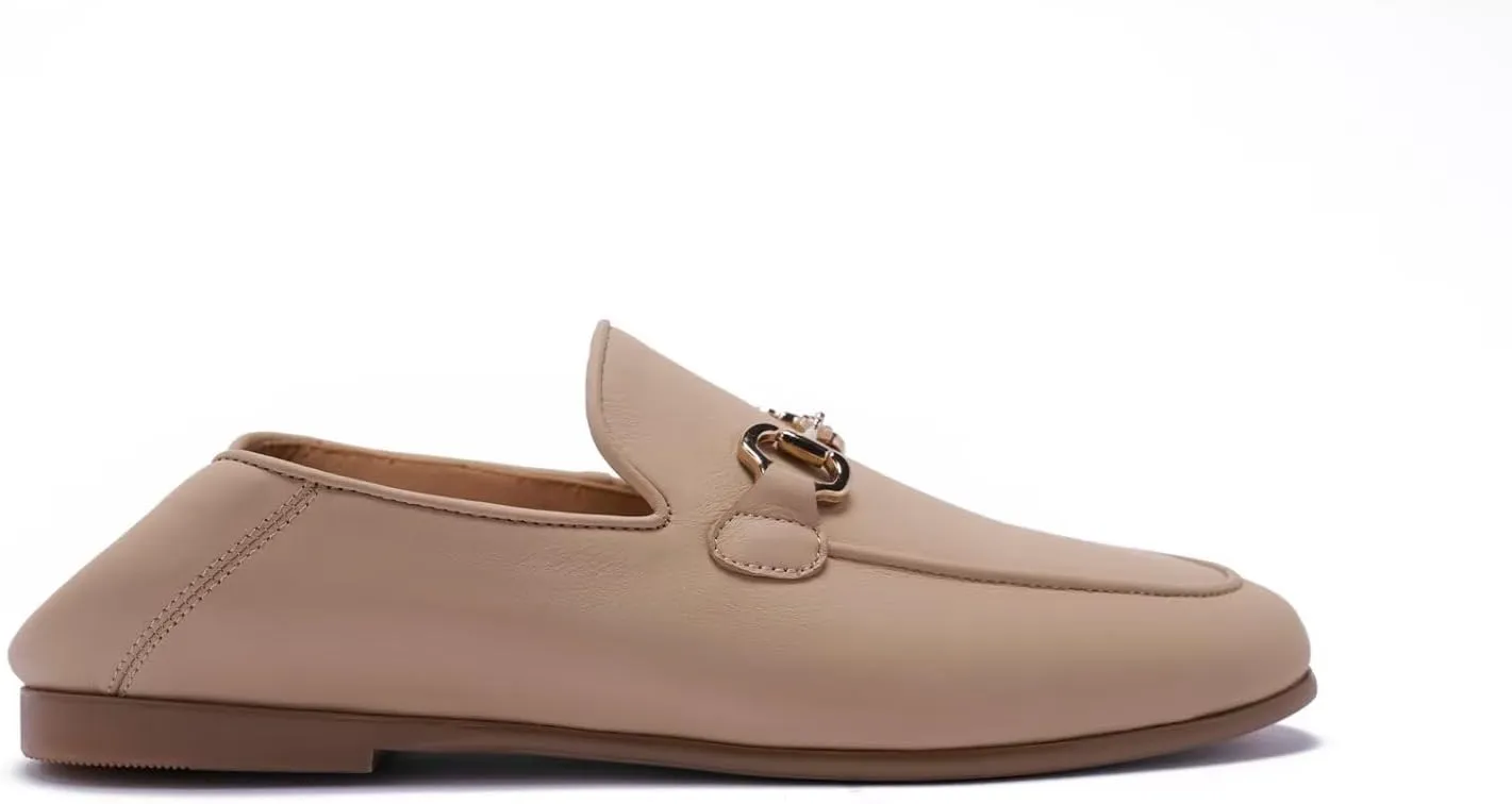 Women's Leather Loafer,Casual Ballet Loafers Shoes,Sleek Loafers Slip on Shoes for Women,Soft Comfort Ballerina Flat Shoes for Ladies