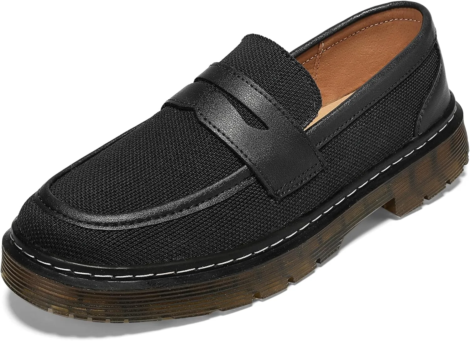 Women's Mesh Penny Loafers Breathable Knitted Flat Shoes Comfortable & Lightweight Slip-Ons