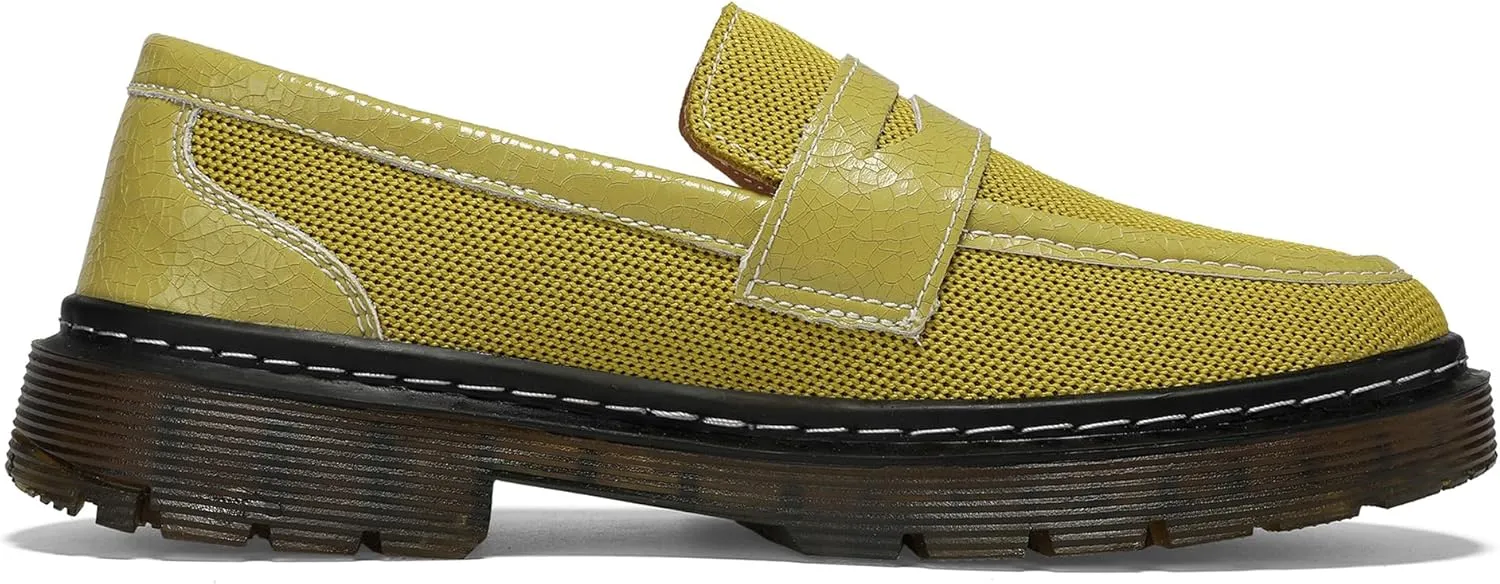 Women's Mesh Penny Loafers Breathable Knitted Flat Shoes Comfortable & Lightweight Slip-Ons