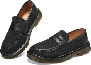 Women's Mesh Penny Loafers Breathable Knitted Flat Shoes Comfortable & Lightweight Slip-Ons
