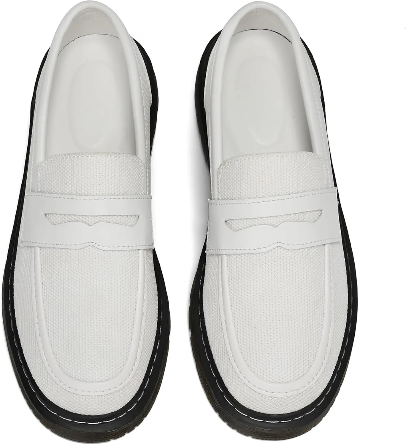 Women's Mesh Penny Loafers Breathable Knitted Flat Shoes Comfortable & Lightweight Slip-Ons