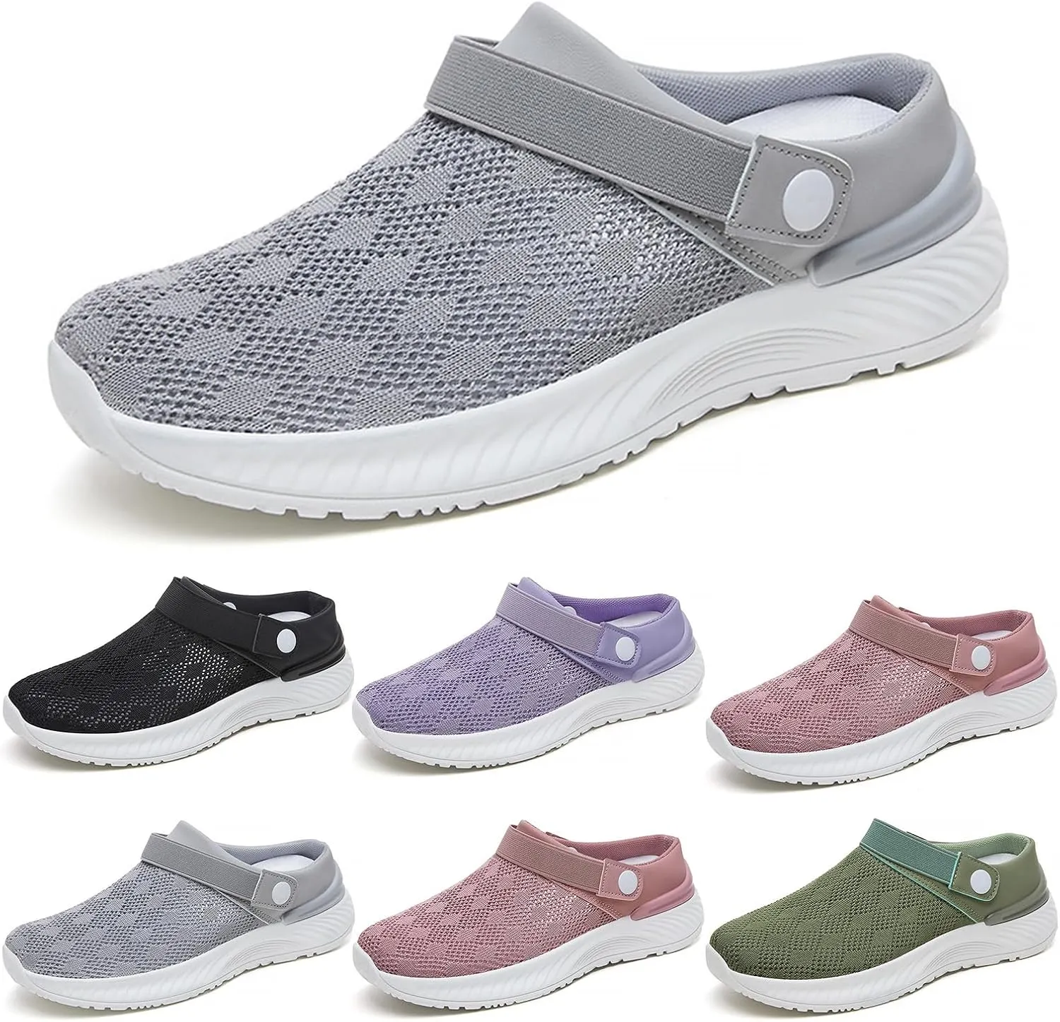 Women's Mules Breathable Mesh Slippers Lightweight Comfortable Platform Sneakers Summer Casual Walking Shoes 2025 Fashion