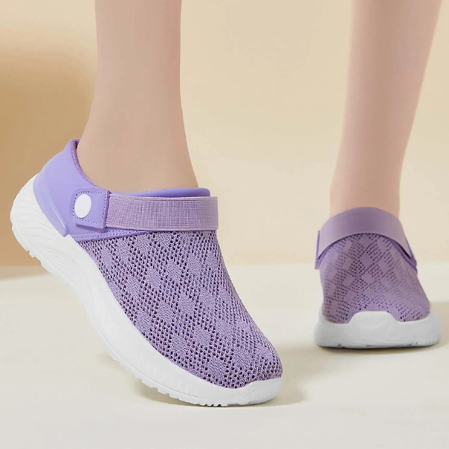 Women's Mules Breathable Mesh Slippers Lightweight Comfortable Platform Sneakers Summer Casual Walking Shoes 2025 Fashion