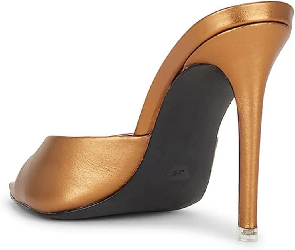 Women'S Open Toe Stiletto Mule Sandals Sexy Pointed Elegant Backless High Heel Sandals For Party, Evening, Wedding