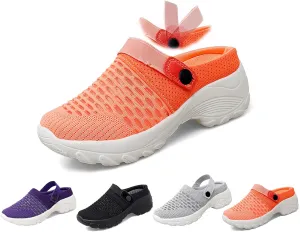 Women's Orthopedic Clogs, Sneaker Sandals, Womens Slip-on Air Walking Shoes, Lightweight Beach Shoes Outdoor Slippers Mesh Sandals