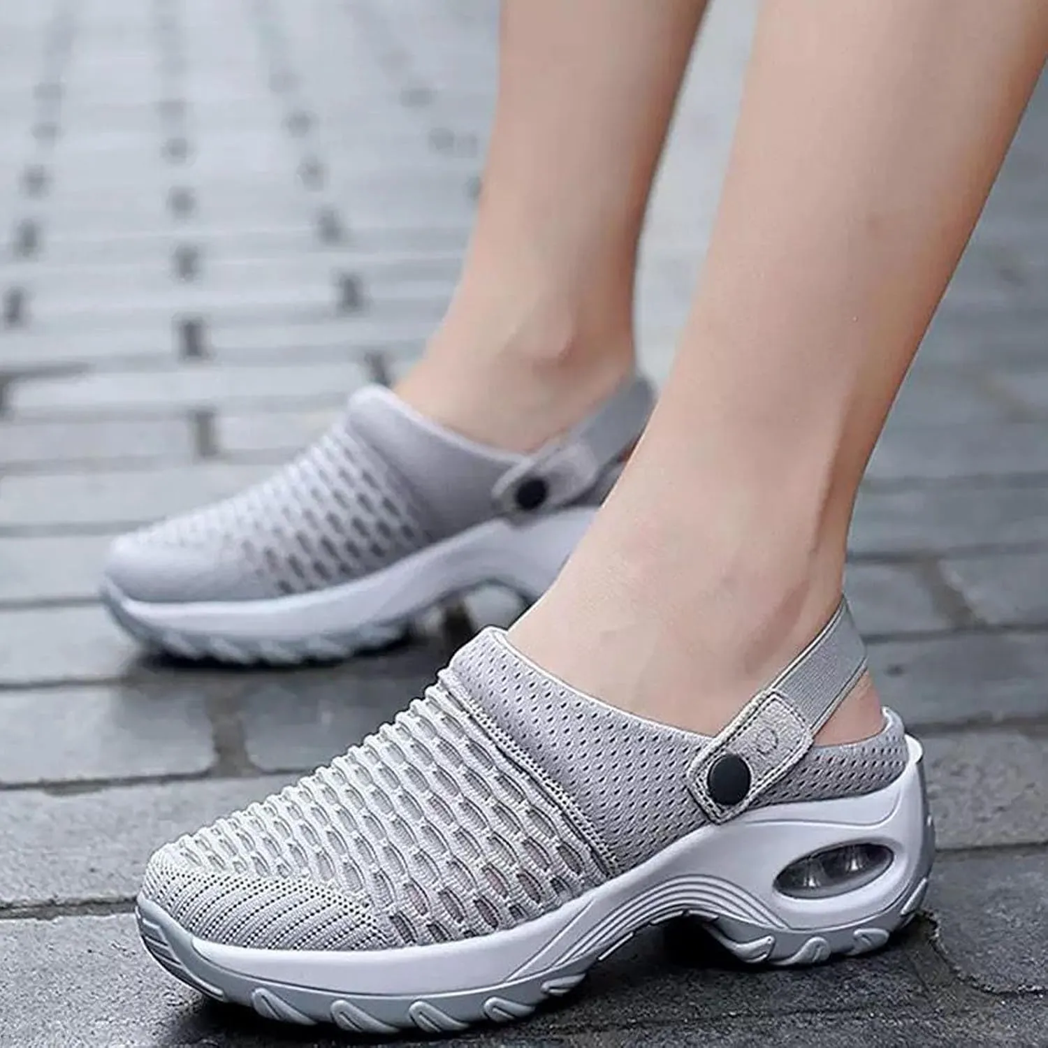 Womens Orthopedic Clogs with Air Cushion Breathable Slip-On Arch Support Sandals Lightweight Beach Walking Slippers