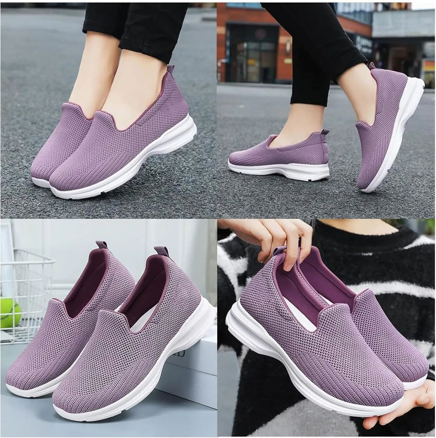 Women's Orthopedic Sneakers Arch Support Slip on Walking Shoes Orthopedic Shoes for Women