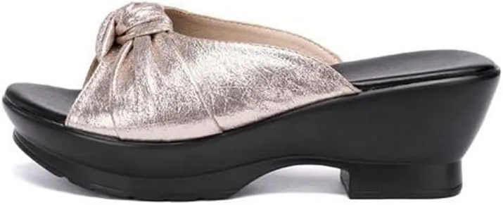 Women's Platform Sandals Comfortable Chunky Heels Mule Wedge Sandal