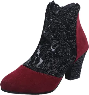 Womens Shoes Fashion Suede Dress Pump Sandal Elegant Lace Crochet Breathable Mesh High Heel Sandals