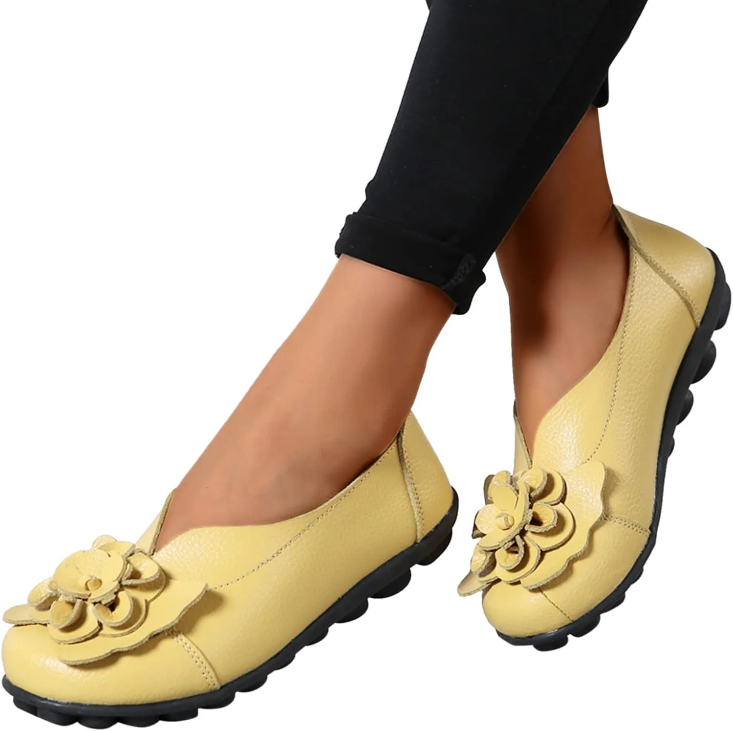 Women's Slip-On Casual Shoes Loafer Mesh Slip on Loafers Soft White Flats Slip Ons Women's Fashion Sneakers