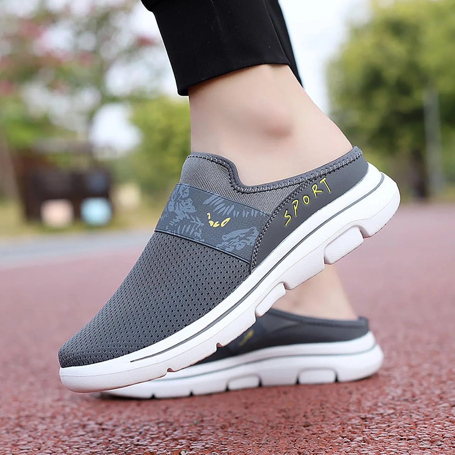 Women's Slip-on Mule Sneakers Lightweight Womens Running Shoes Casual Casual Shoes Trendy Women's Fashion Sneakers Brown Tennis Shoe Casual Loafers