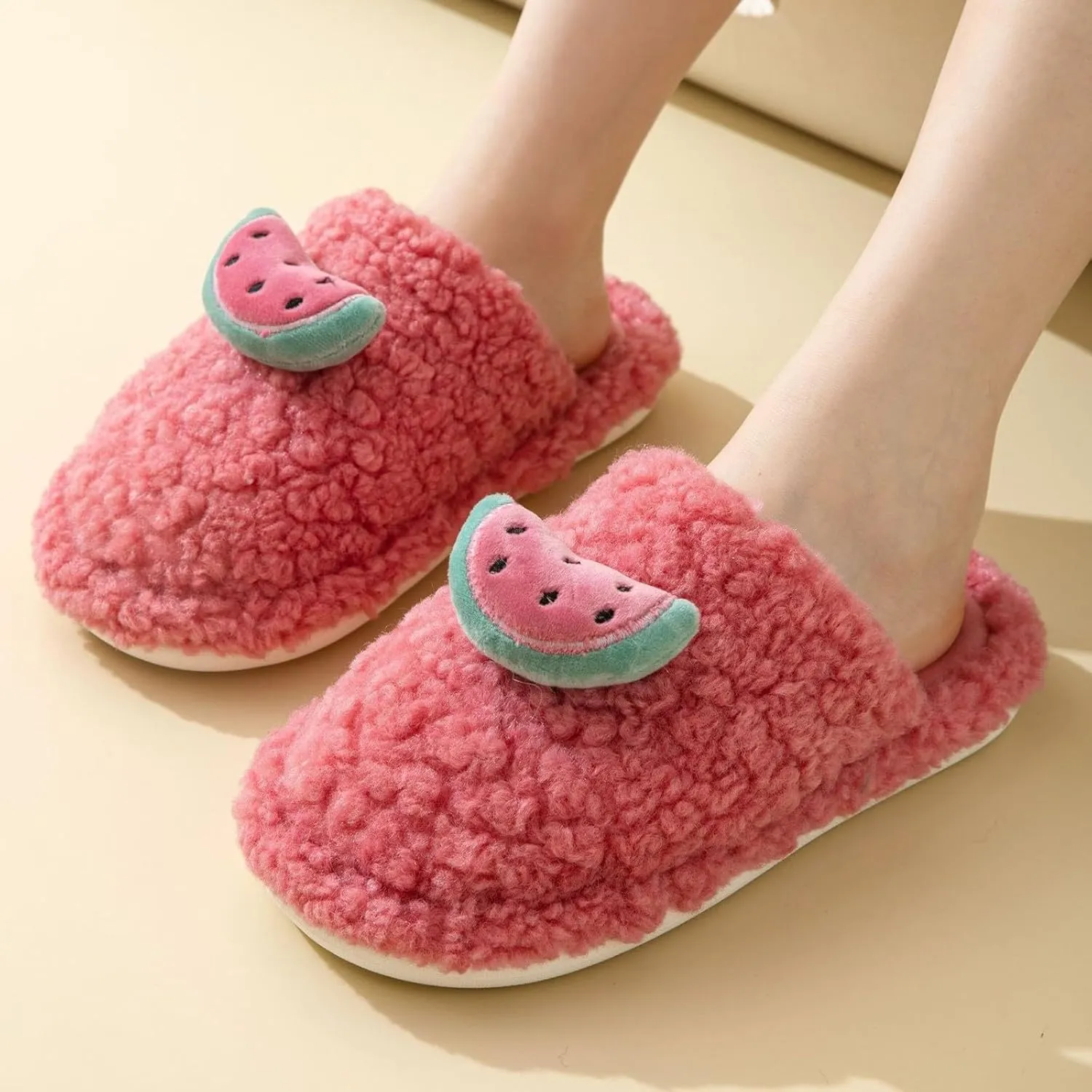 Womens Slippers Fashion Winter Warm Bedroom Shoes Soft Warm Slip On House Slippers Cozy Memory Foam Slippers