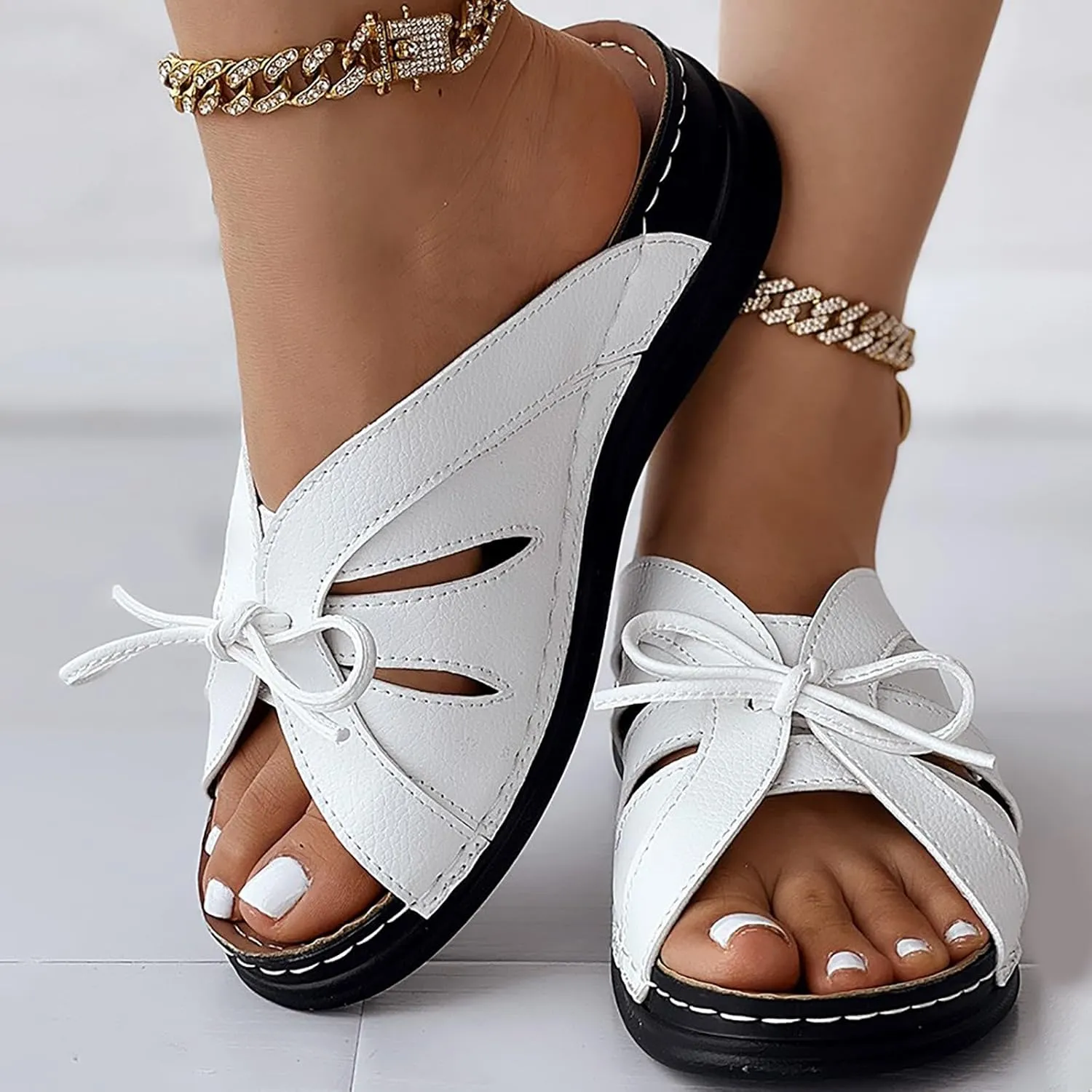 Women's Soft Soled Wedge Sandal Lightweight Travel Sandals Party Dress Sandals Arch Support Wedge Sandals