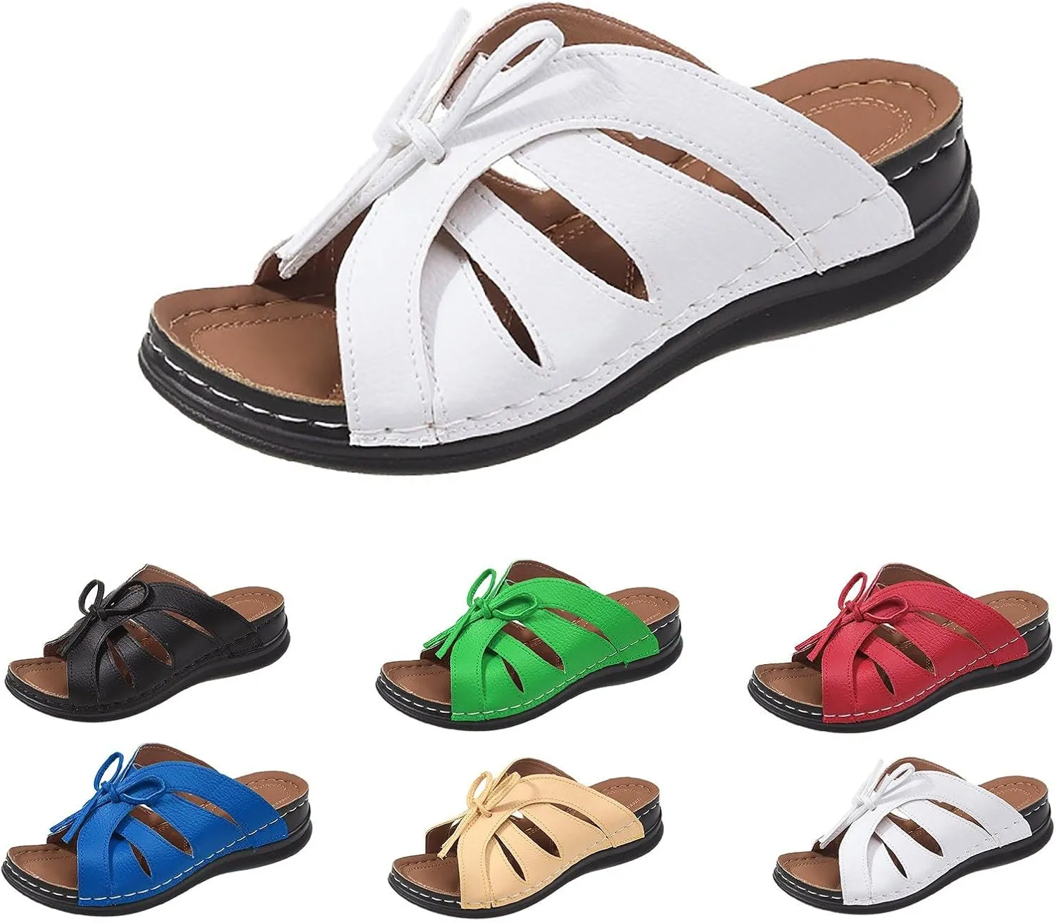 Women's Soft Soled Wedge Sandal Lightweight Travel Sandals Party Dress Sandals Arch Support Wedge Sandals