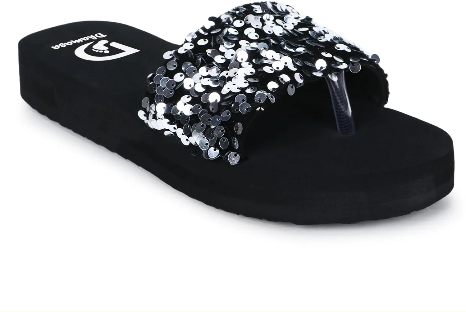Women's Sparkly Sequined Slide Sandal for casual and dailywear