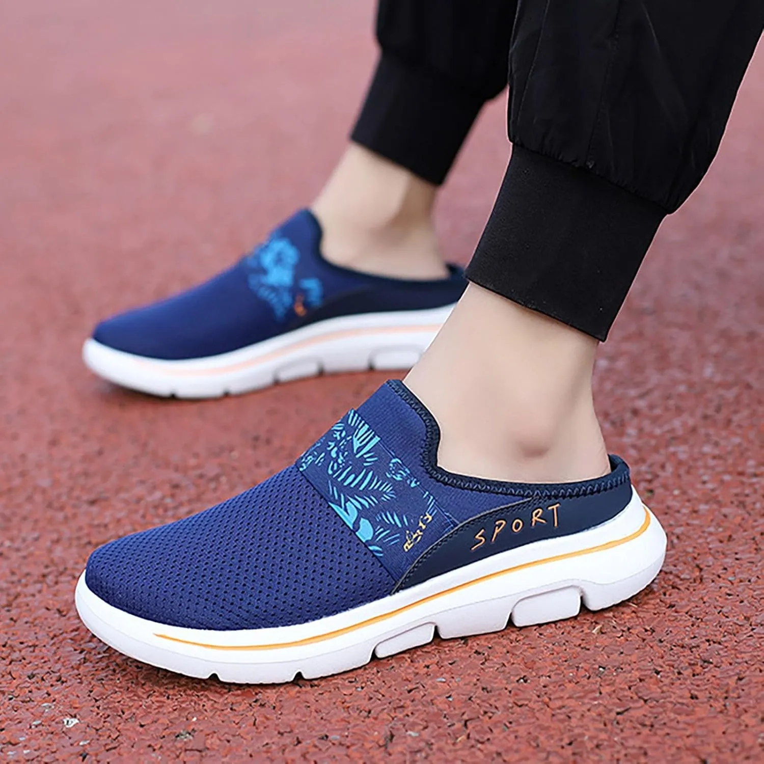 Womens Summer Breathable Mesh Slippers Mens Dress Shoes Mesh Casual Work Shoes White Platform Sneakers Platform Tennis Shoe Cross Trainer Shoe