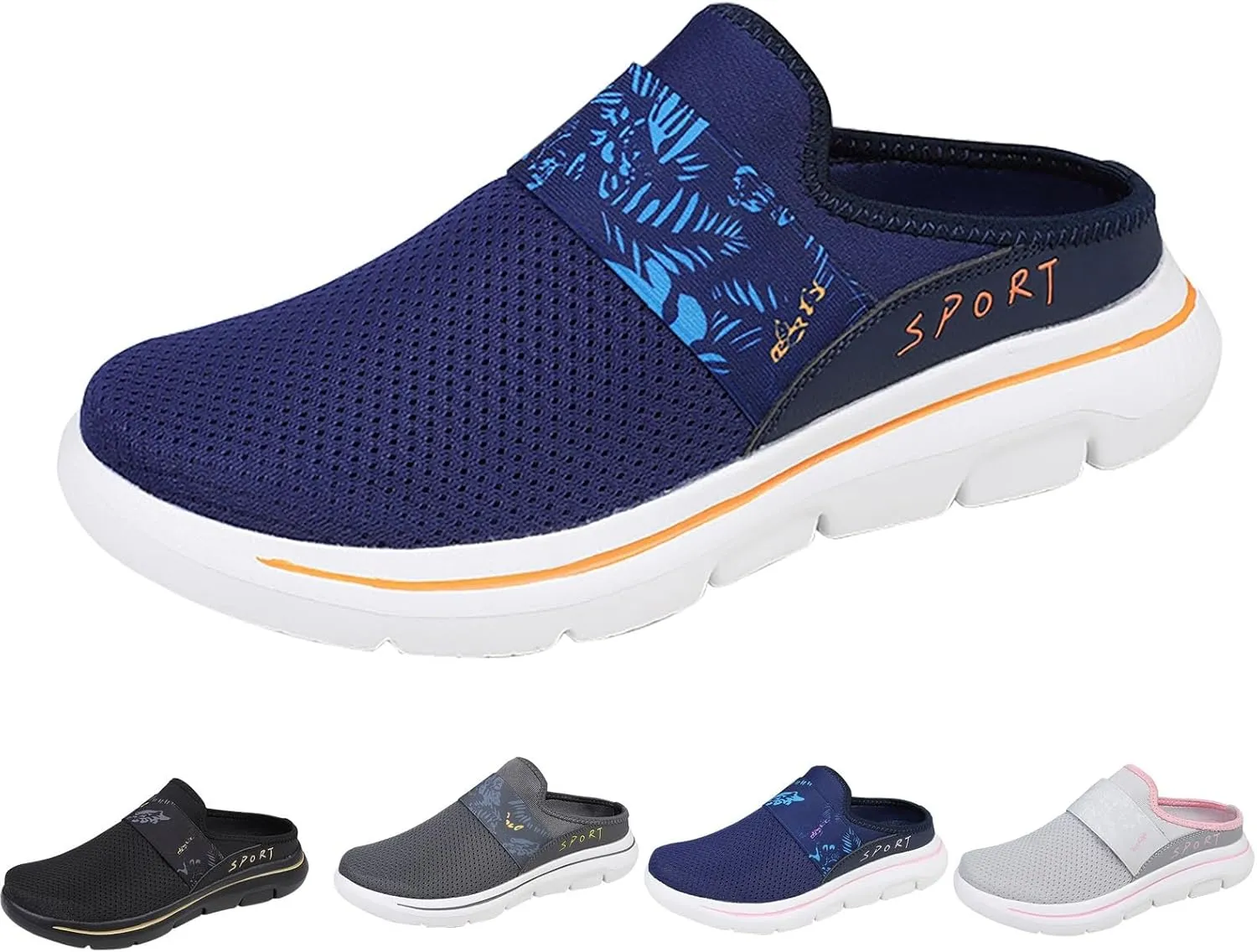 Womens Summer Breathable Mesh Slippers Mens Dress Shoes Mesh Casual Work Shoes White Platform Sneakers Platform Tennis Shoe Cross Trainer Shoe