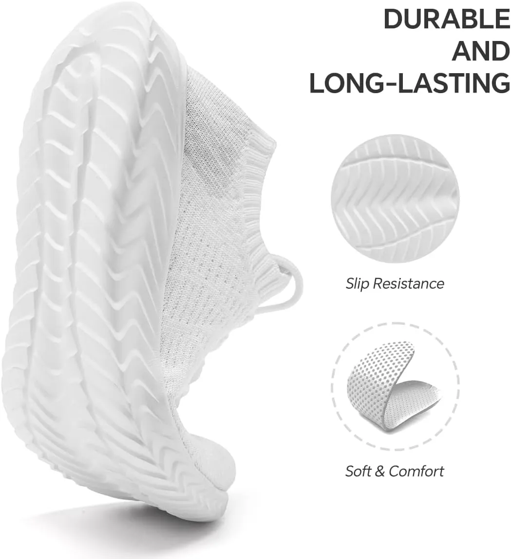 Womens Walking Shoes Slip On Casual Tennis Running Sport Workout Athletic Gym Sneakers Lightweight Breathable Non Slip Training Trainers