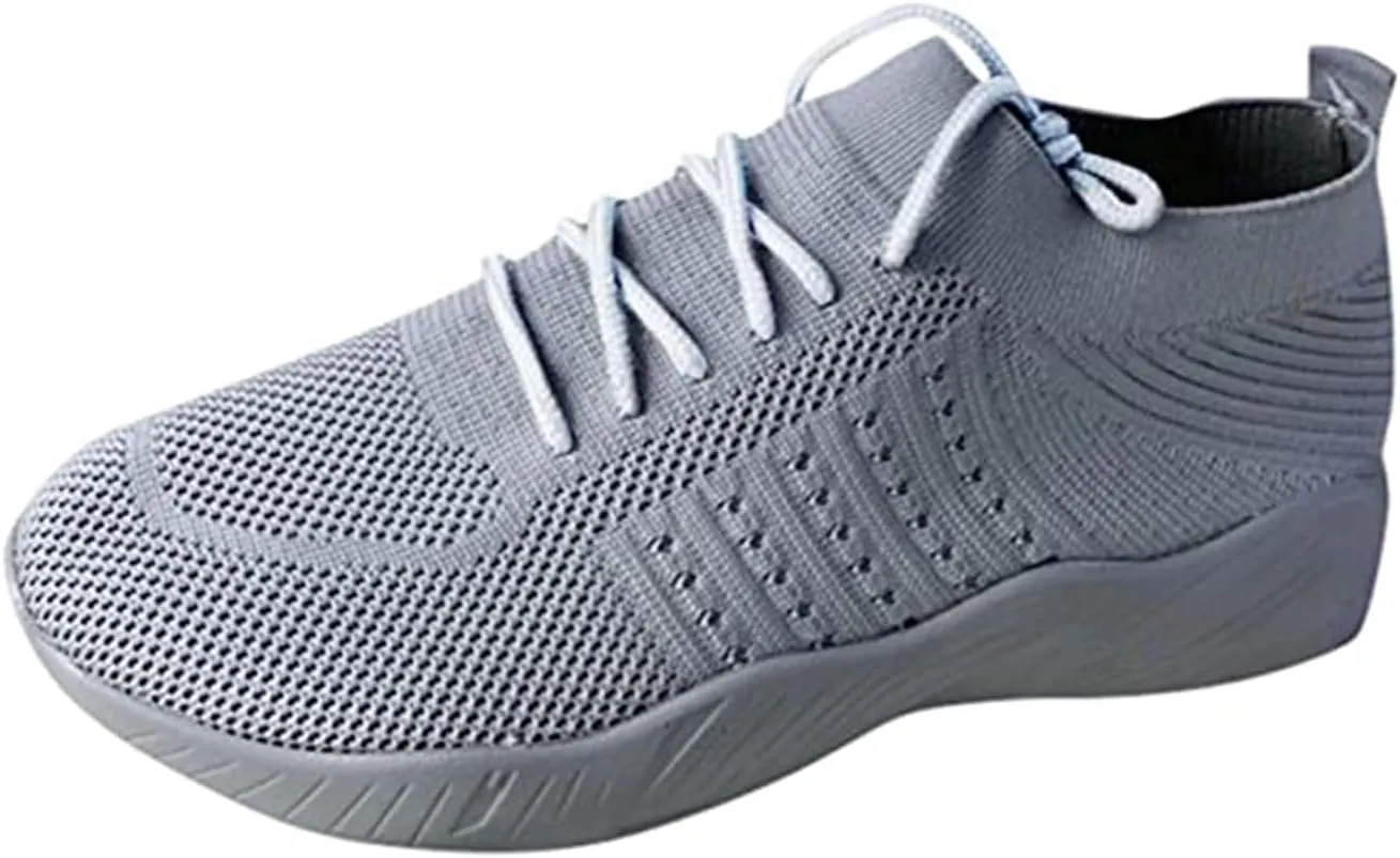 Womens Walking Shoes Tennis Running Shoes Work Gym Tennis Athletic Sports Breathable Lightweight Sneaker Comfort Mesh Soft Sole Non Slip Fashion Athletic Sneakers
