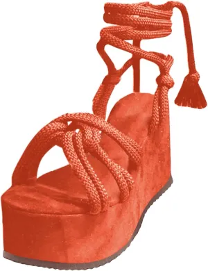 Women's Wedge Sandals Open Toe Summer Platforms Lace Up Comfortable Boho Sandals Slip On Dressy Walking Shoes
