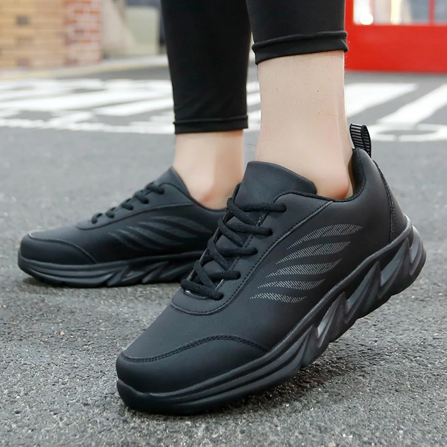 Workout Athletic Sport Shoes for Men Lace Up Lightweight Breathable Fashion Sneaker Wide Walking Shoes for Men