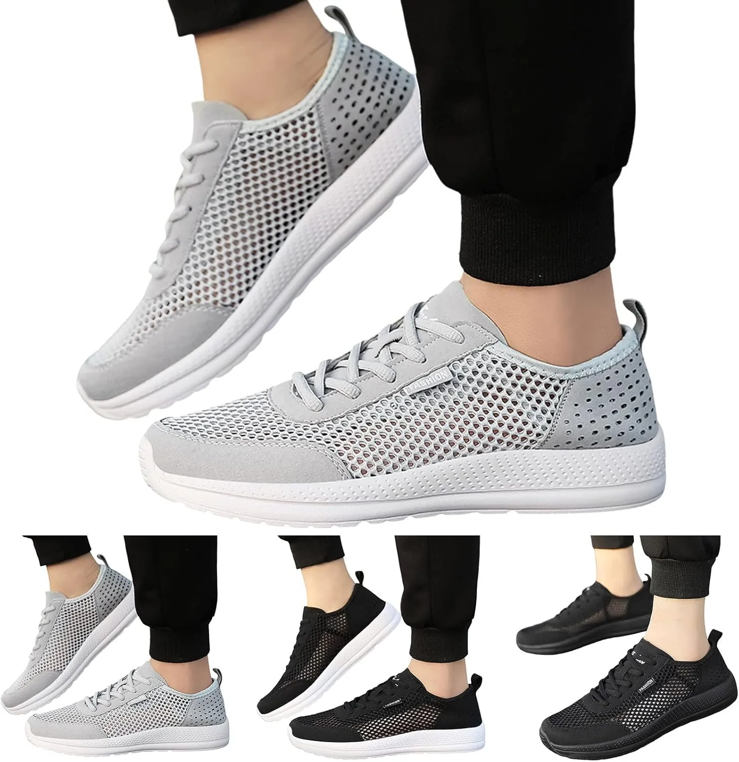 Workout Athletic Sport Shoes for Men Portable Non Slip Fitness Workout Shoe Lightweight Diabetic Shoes for Men