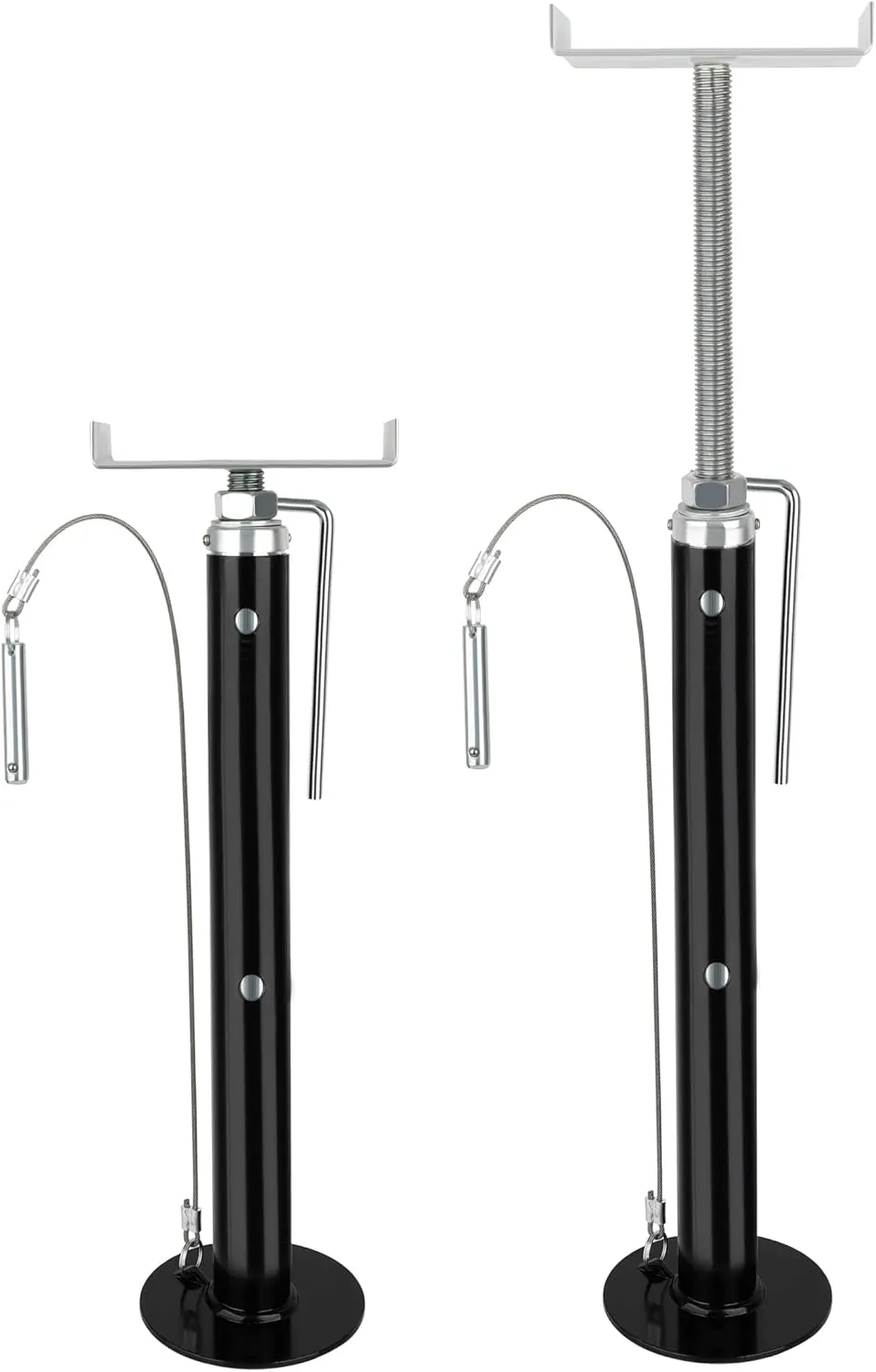 X-Haibei 2 Pack RV Slide Out Support Trailer Stabilizer Jacks Adjusts 20" to 47" Supports Up to 5,000 lbs. Heavy Duty Steel Quick Lift Support Jacks for Comper Motor Home