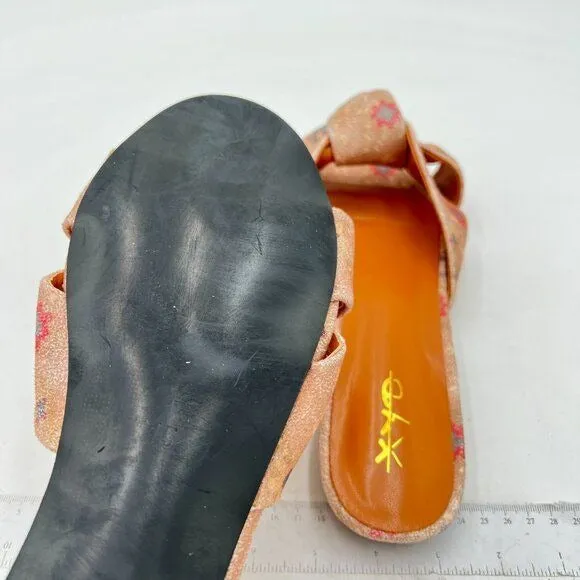 XYD Women Open Round Toe Bowknot Crossover Flats & Block Heel Sandals