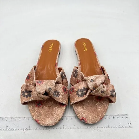 XYD Women Open Round Toe Bowknot Crossover Flats & Block Heel Sandals