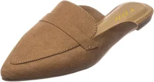 YDN Women Causal Slide Mules Comfy Flats Loafers Poined Toe Slipper Slip On Backless Sandals Fashion Dressy Summer Shoes