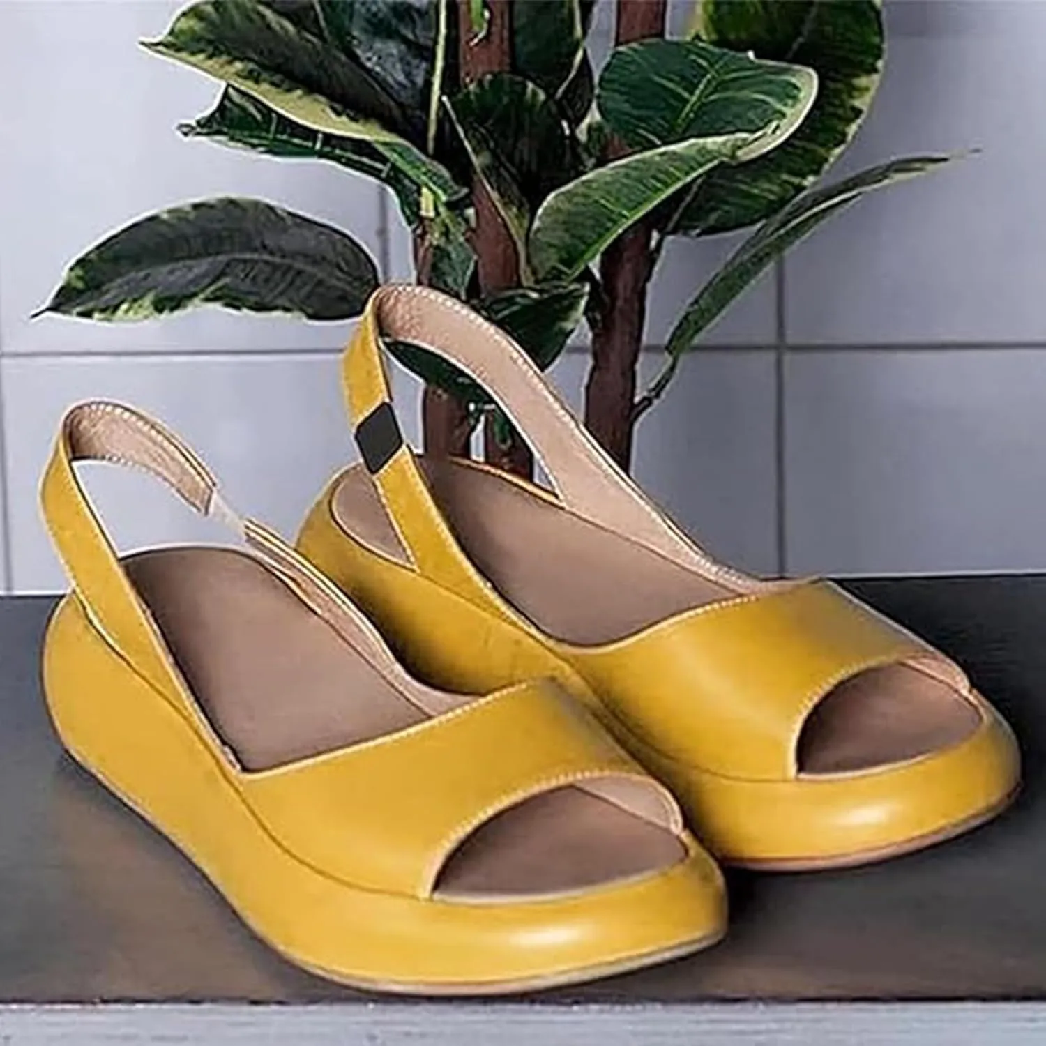 Yifare Sandals, Women's Ultra-Comfy Casual Flat Orthotic Sandal, Orthotic Insole, Suitable for All Foot Shapes