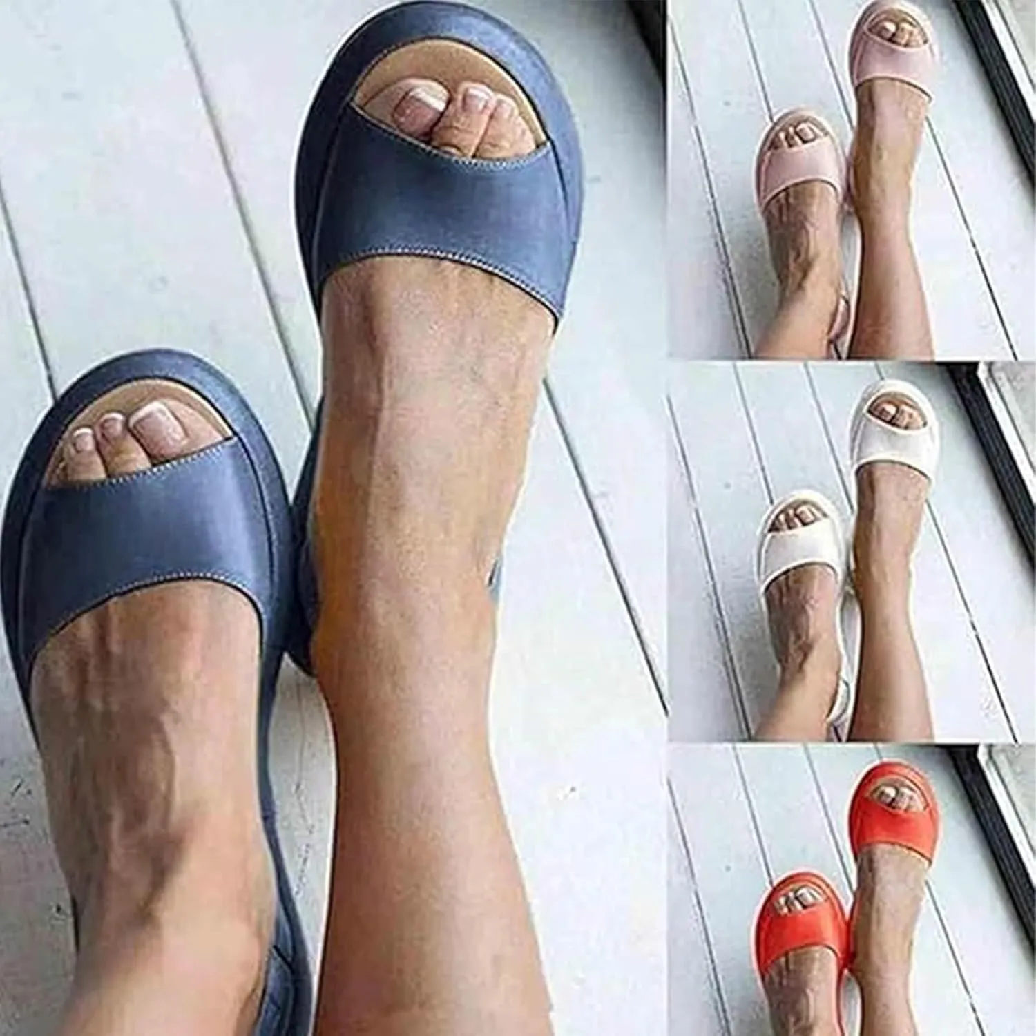 Yifare Sandals, Women's Ultra-Comfy Casual Flat Orthotic Sandal, Orthotic Insole, Suitable for All Foot Shapes