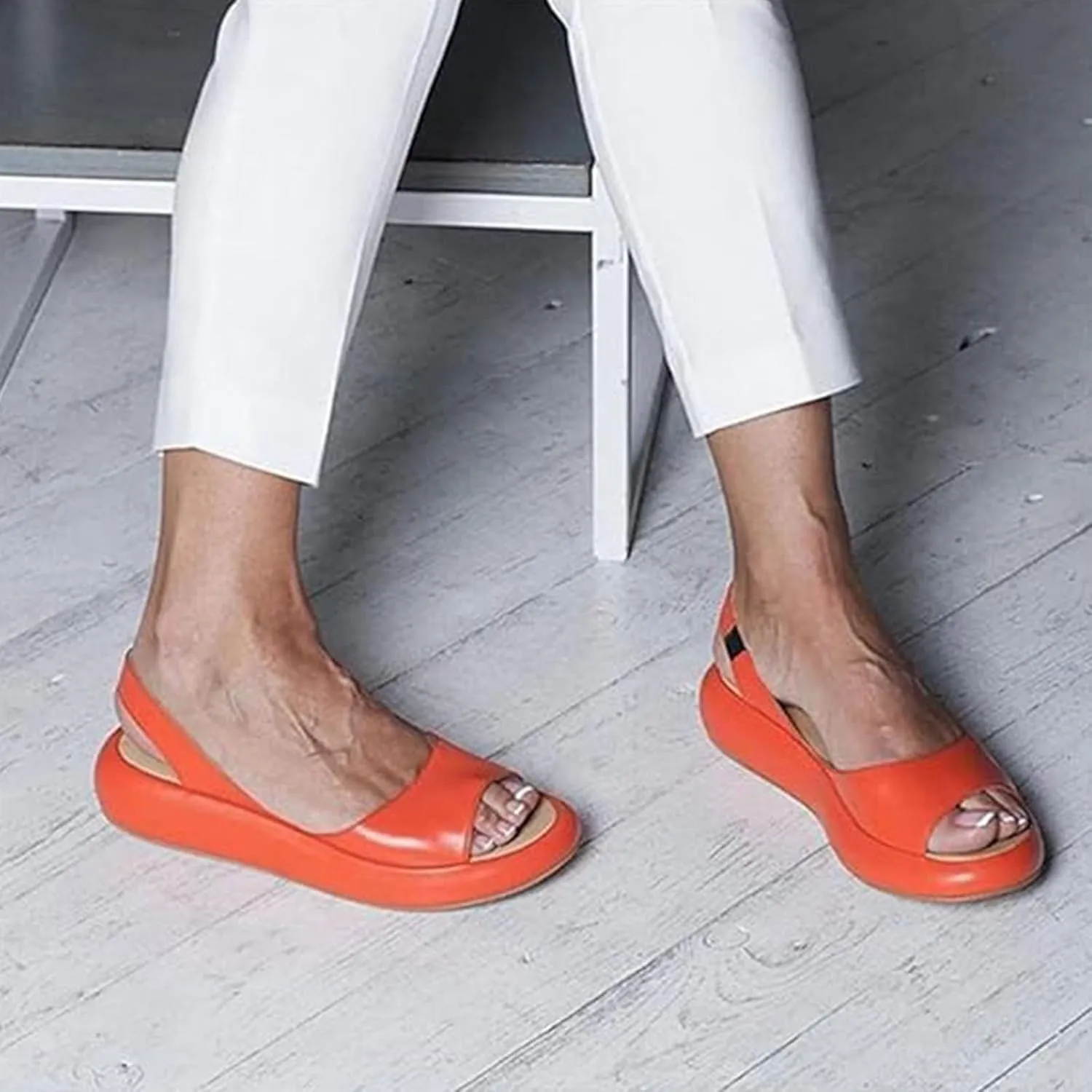 Yifare Sandals, Women's Ultra-Comfy Casual Flat Orthotic Sandal, Orthotic Insole, Suitable for All Foot Shapes