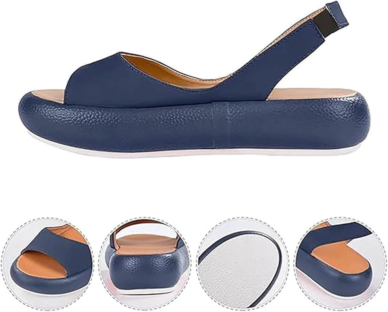 Yifare Sandals, Women's Ultra-Comfy Casual Flat Orthotic Sandal, Orthotic Insole, Suitable for All Foot Shapes