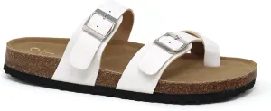 YOKI GIAN-280 Women’s Double Buckle Slide Sandal, Summer Sandals for Women