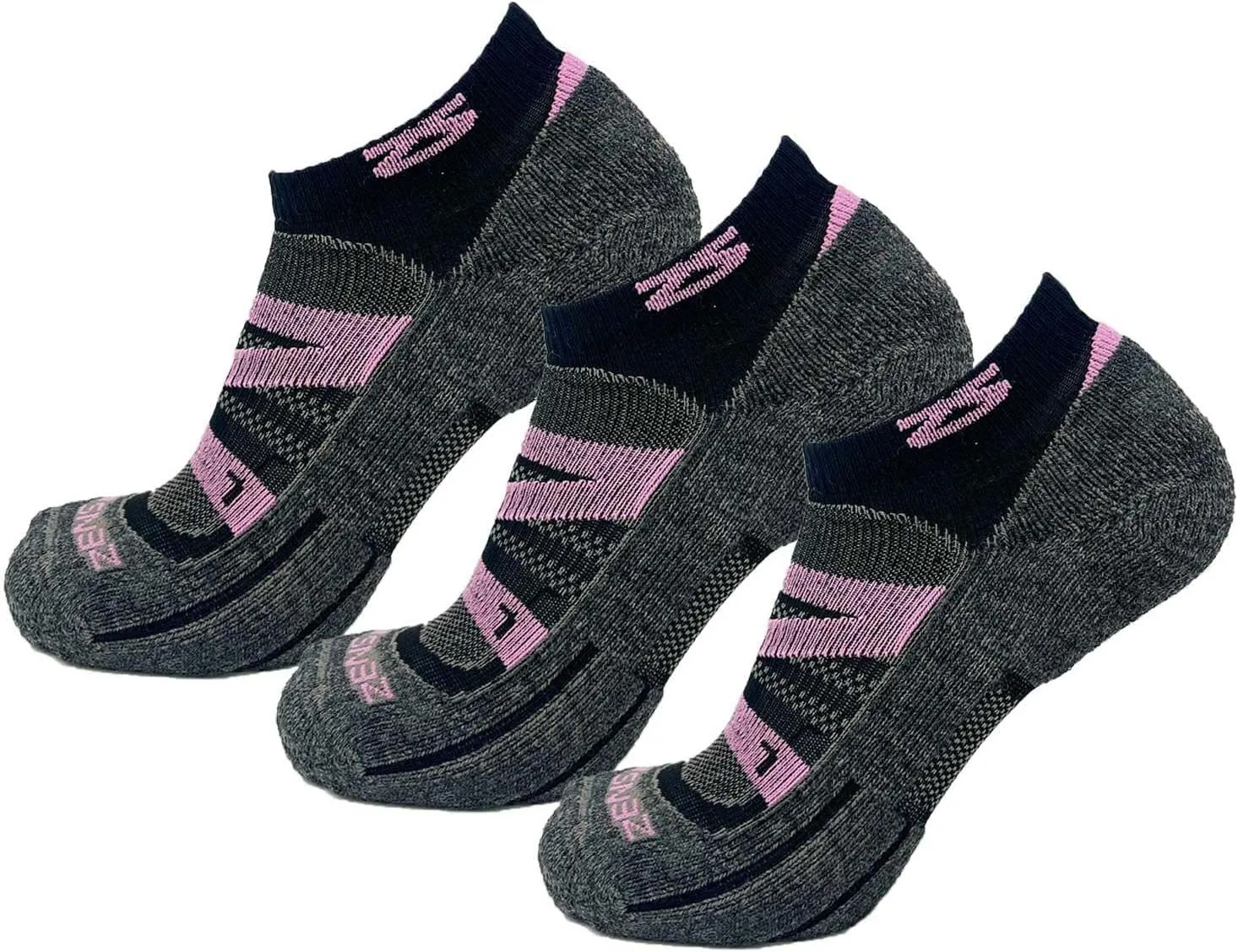 Zensah Wool Running Socks - Soft Cushioned Merino Wool, Moisture Wicking, Anti-Blister - Athletic Socks, Trail Socks