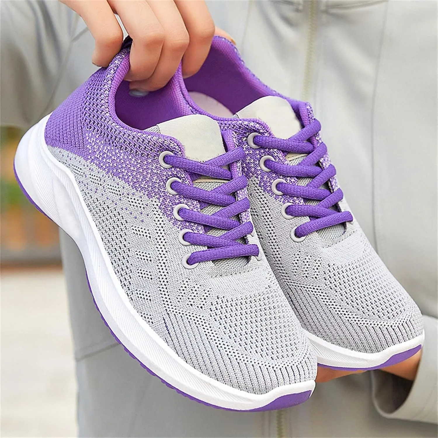 ZWRXW Sneakers for Women Men Air Cushion Running Shoes Breathable Lightweight Tennis Walking Shoes Comfortable Casual Fashion Sneakers for Gym Work Travel
