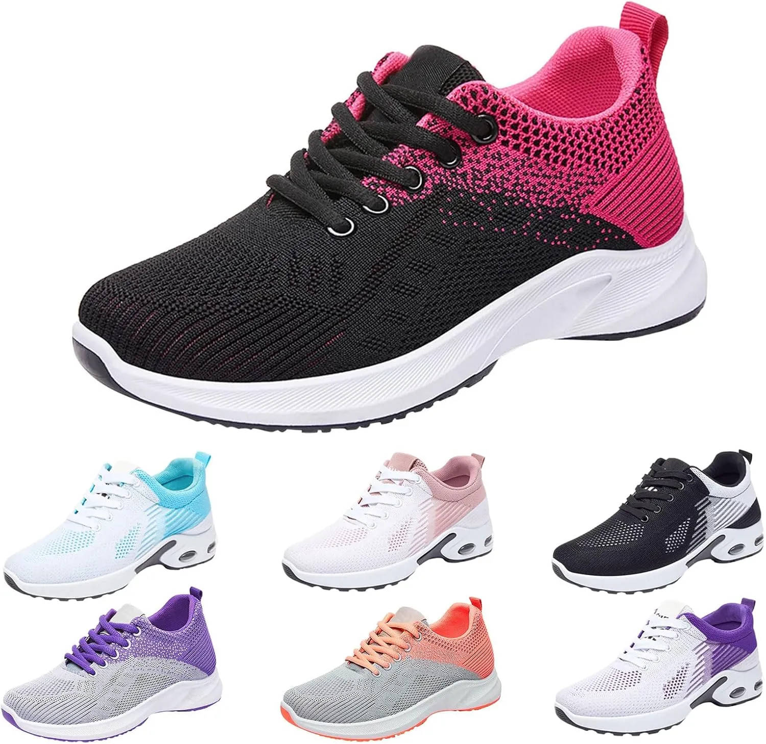 ZWRXW Sneakers for Women Men Air Cushion Running Shoes Breathable Lightweight Tennis Walking Shoes Comfortable Casual Fashion Sneakers for Gym Work Travel